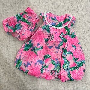 Lilly Pulitzer Baby Paloma Bubble Dress Pink Blossom Try your Zest